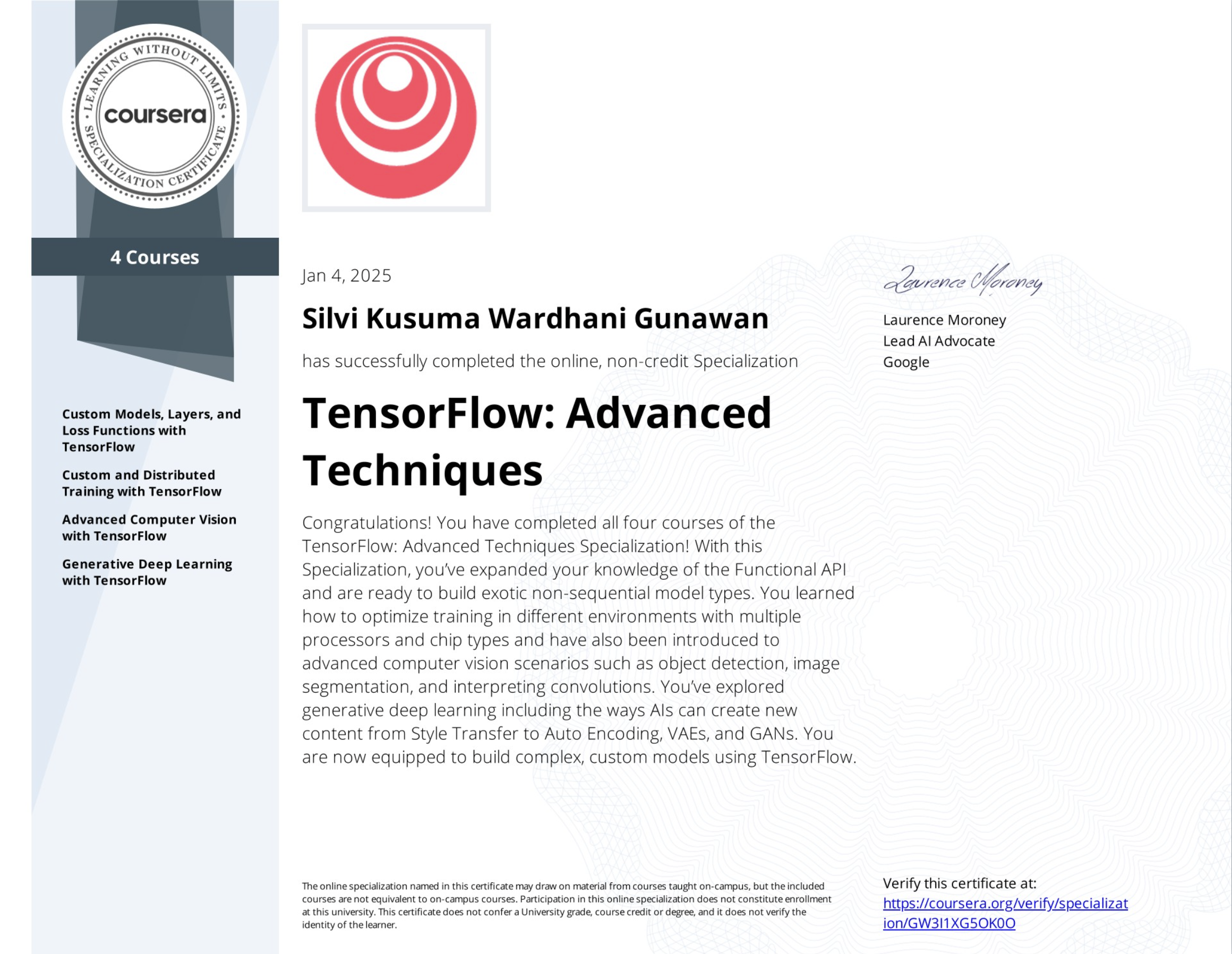 Advanced Techniques Specialization